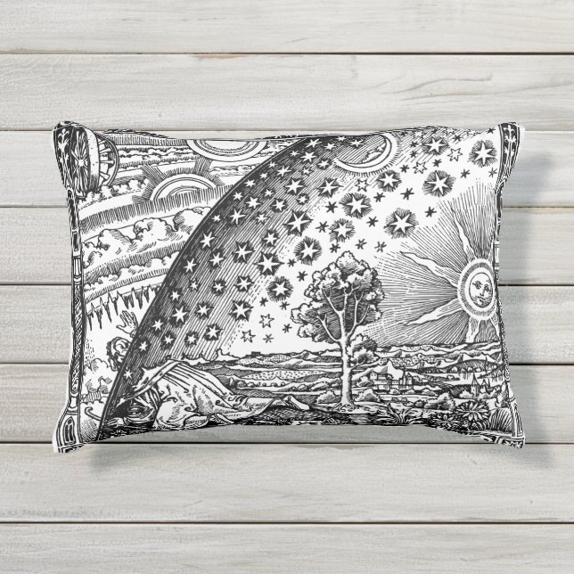 Coussin D'extérieur Illustration vintage de flammarion de l'univers (Devant)