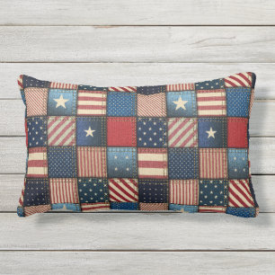 Coussin D'extérieur Image Americana Patchwork