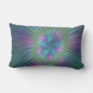 Coussin D'extérieur Imaginaire brillant coloré Fleur Abstrait Fractal
