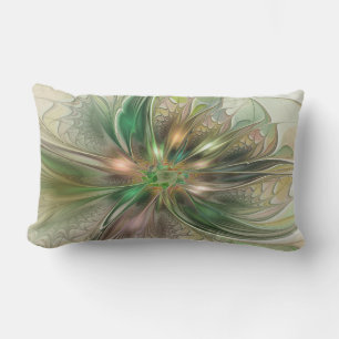 Coussin D'extérieur Imaginaire coloré Moderne Fleur Fractale Abstraite