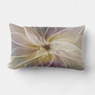 Coussin D'extérieur Imaginaire Floral Gold Eggplant Art Fractal Abstra