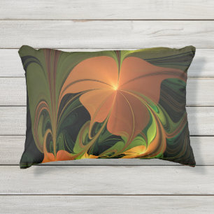 Coussin D'extérieur Imaginaire Plante Abstrait rouille verte Brown fra