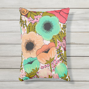 Coussin D'extérieur Impression de l'artiste botanique peint