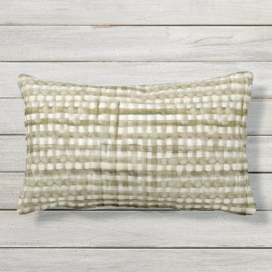 Coussin D'extérieur Impression Primitive Peint Vert Olive