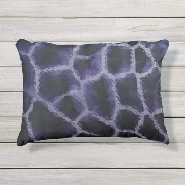 Coussin D'extérieur Imprimé Animal Bleu (Devant)