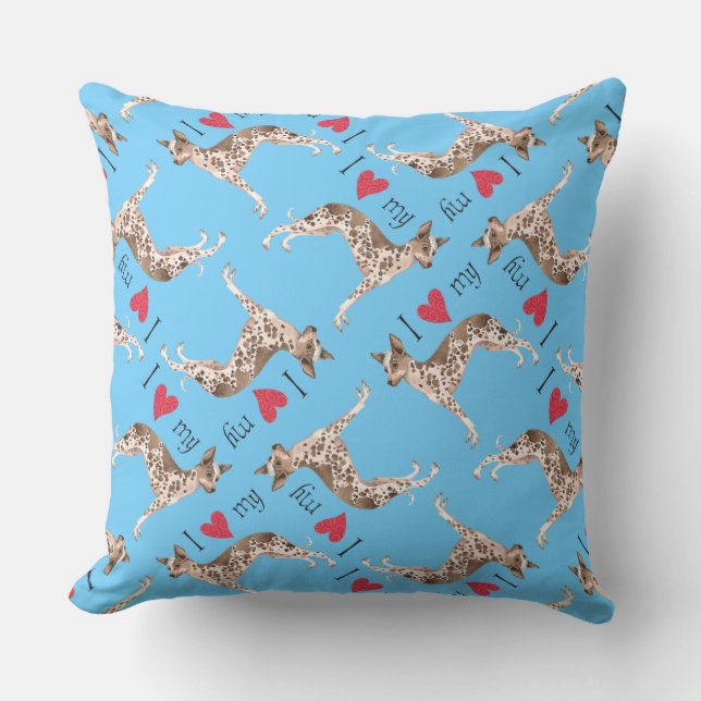 Coussin D'extérieur J'aime mon orchidée inca péruvienne (Recto)