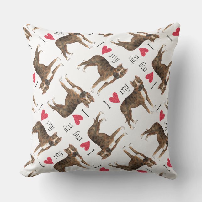 Coussin D'extérieur J'aime mon personnel Am (Recto)