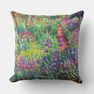 Coussin D'extérieur Jardin d'iris aux beaux-arts de Giverny Claude