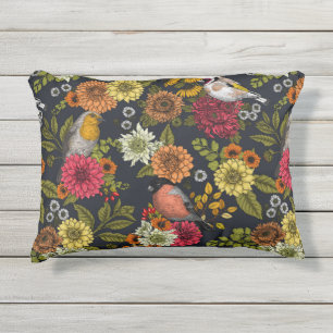 Coussin D'extérieur Jardin d'oiseaux et de fleurs 2