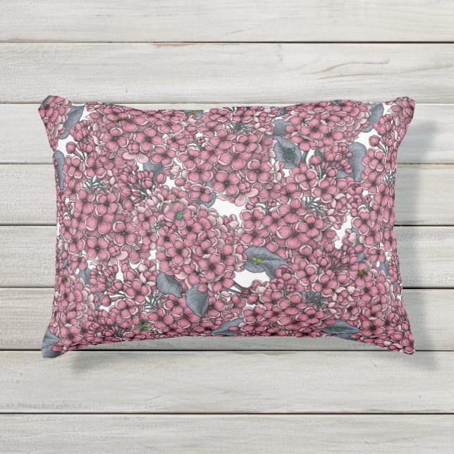 Coussin D'extérieur Jardin rose Lilac (Devant)