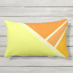 Coussin D'extérieur Jaune orange vif Rétro d'été