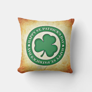 Coussin D'extérieur Joyeux tricot de jour de la Saint-Patrick Shamrock