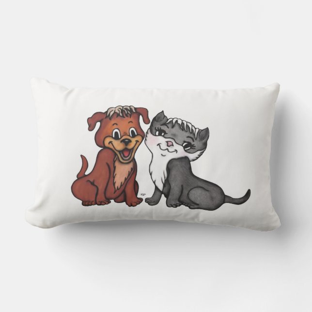 Coussin D'extérieur Kitty et Puppy (Recto)