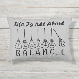 Coussin D'extérieur La vie, c'est l'équilibre de l'inspiration de moti