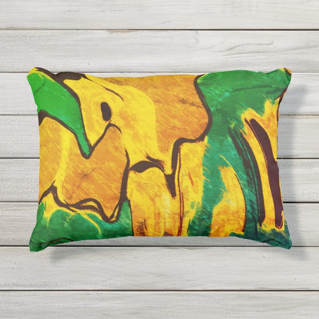 Coussin D'extérieur L'art Abstrait de la nature (Devant)
