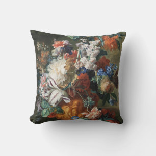 Coussin D'extérieur Le Bouquet de fleurs de Van Huysum lance un oreill
