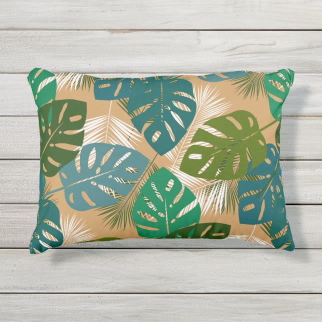 Coussin D'extérieur Le feuillage des îles tropicales (Devant)