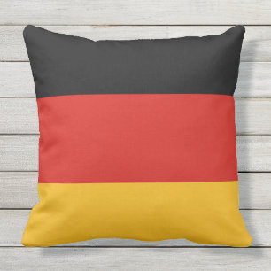 Coussin D'extérieur LES COULEURS DE DRAPEAU ALLEMANDES BLANCHES + vos