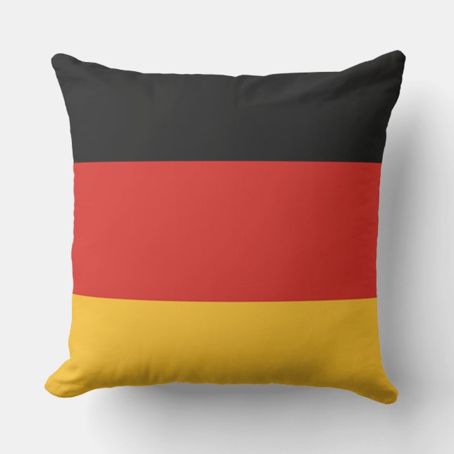 Coussin D'extérieur LES COULEURS DE DRAPEAU ALLEMANDES BLANCHES + vos  (Recto)