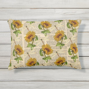Coussin D'extérieur Les libellules des tournesols style terroir de l'a
