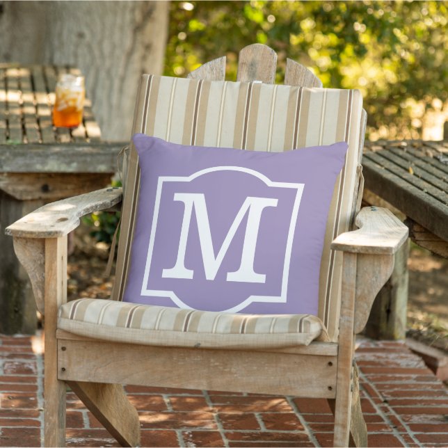 Coussin D'extérieur Lettre monographique personnalisée Améthyste class (Chaise)