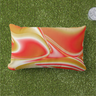 Coussin D'extérieur Love and Gold Abstrait 3D Rainbowart