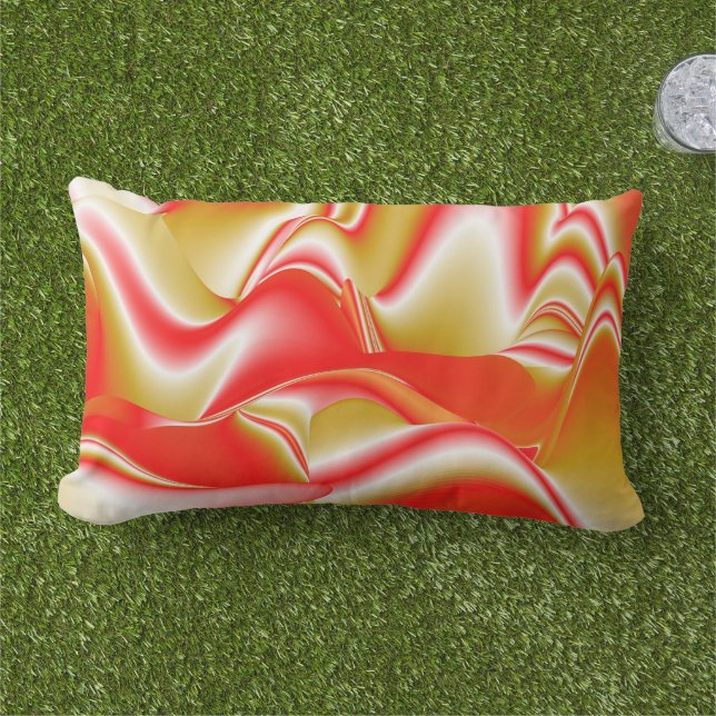 Coussin D'extérieur Love and Gold Abstrait 3D Rainbowart (Herbe)