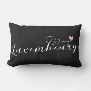 Coussin D'extérieur Luxembourg Drapeau Coeur, Luxembourg