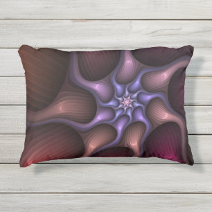 Coussin D'extérieur Magique brillant Abstrait rayé coloré Fractal