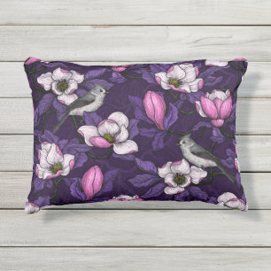 Coussin D'extérieur Magnolia en floraison et tireur 4