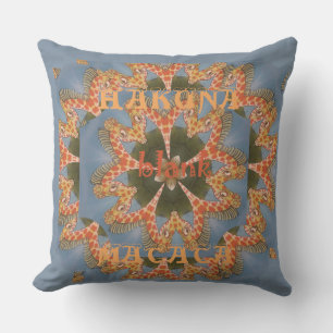 Coussin D'extérieur Mandala de girafe à kaléidoscope : Art de safari a