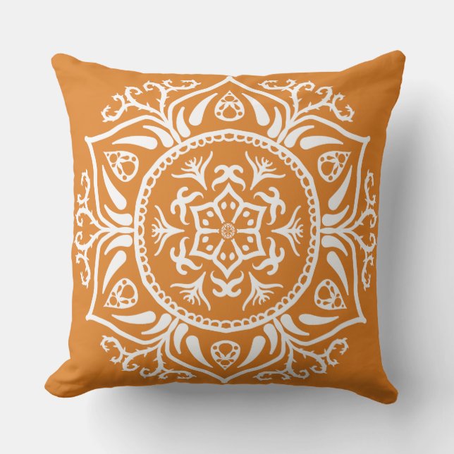 Coussin D'extérieur Mandala de tarte de citrouille (Recto)
