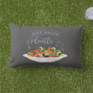 Coussin D'extérieur Mangez plus de plantes frais motivation salade let