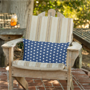 Coussin D'extérieur Marine bleu et blanc Star Motif patriotique