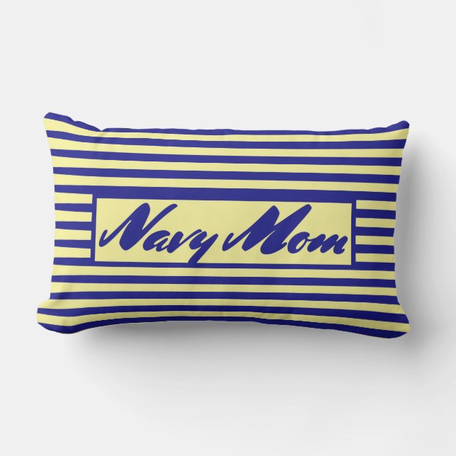 Coussin D'extérieur Marine Mère's Day Cadeaux Décor bleu jaune (Recto)