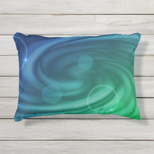 Coussin D'extérieur Mélange De Couleurs Bleu Et Vert Doux Vortex