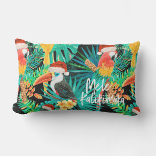 Coussin D'extérieur Mele Kalikimaka Oiseaux de la jungle tropicale