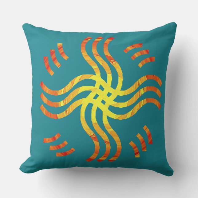 Coussin D'extérieur Miroiter Sun tribal (Recto)