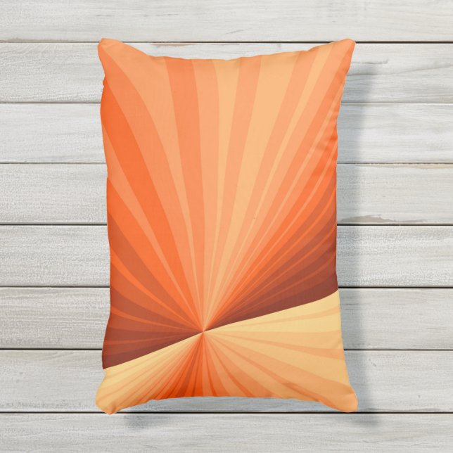 Coussin D'extérieur Moderne Abstrait Orange Rouge Vanille Graphique Fr (Devant (Vertical))