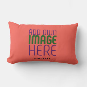 COUSSIN D'EXTÉRIEUR MODERNE ÉDITABLE ROUGE ORANGE MODÈLE TEXTE D'IMAGE