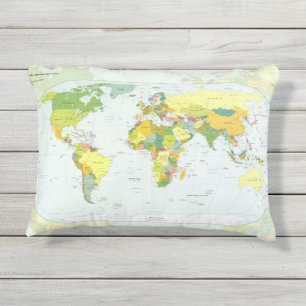 Coussin D'extérieur monde+carte+globe+pays+atlas