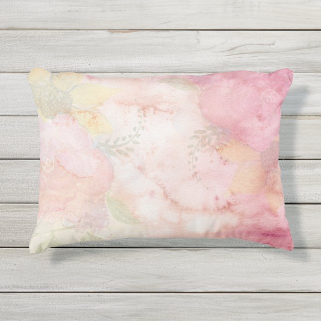 Coussin D'extérieur Motif à Cravate Pastel rose doux (Devant)