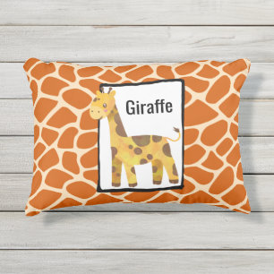 Coussin D'extérieur Motif à peau de girafe sauvage avec dessin de gira