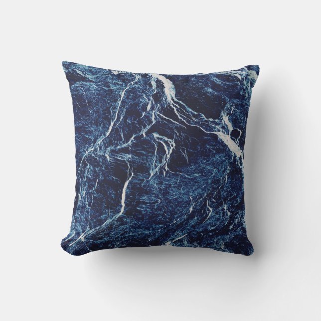 Coussin D'extérieur Motif Abstrait bleu (Recto)