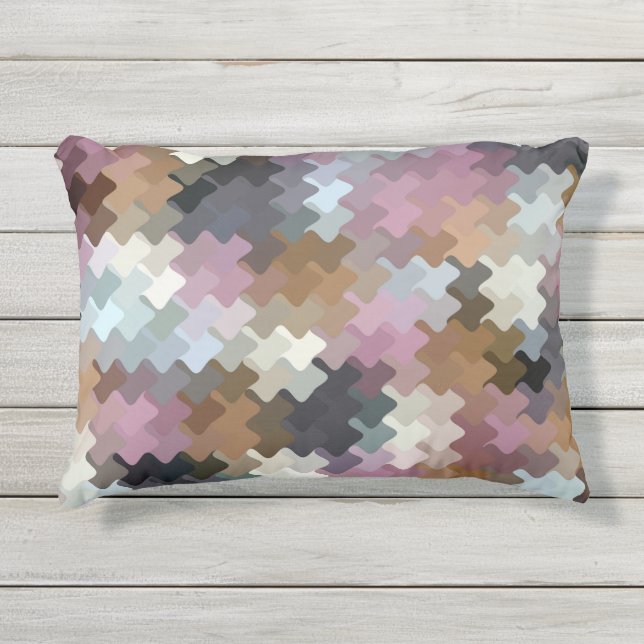 Coussin D'extérieur Motif Abstrait Camo numérique multicolore (Devant)