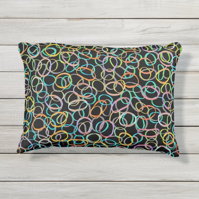 Coussin D'extérieur Motif Abstrait Cool multicolore (Dos)