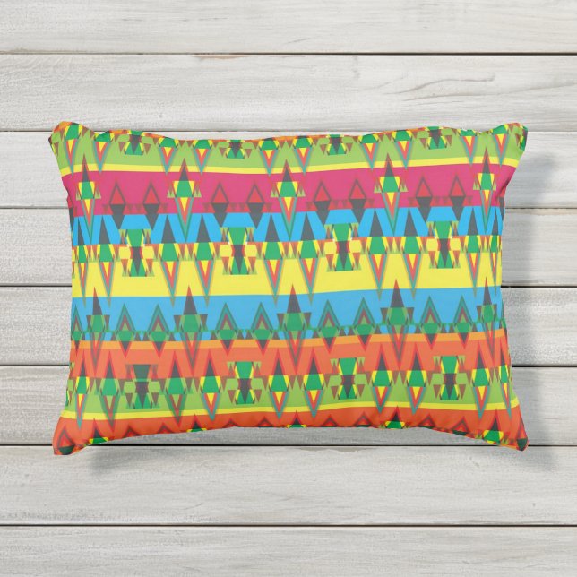 Coussin D'extérieur Motif Aztec (Devant)