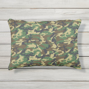 Coussin D'extérieur Motif Camo Vert