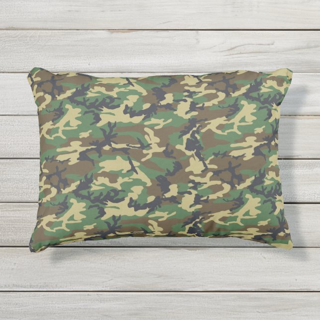 Coussin D'extérieur Motif Camo Vert (Devant)