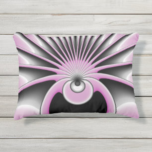 Coussin D'extérieur Motif d'art fractal Abstrait moderne